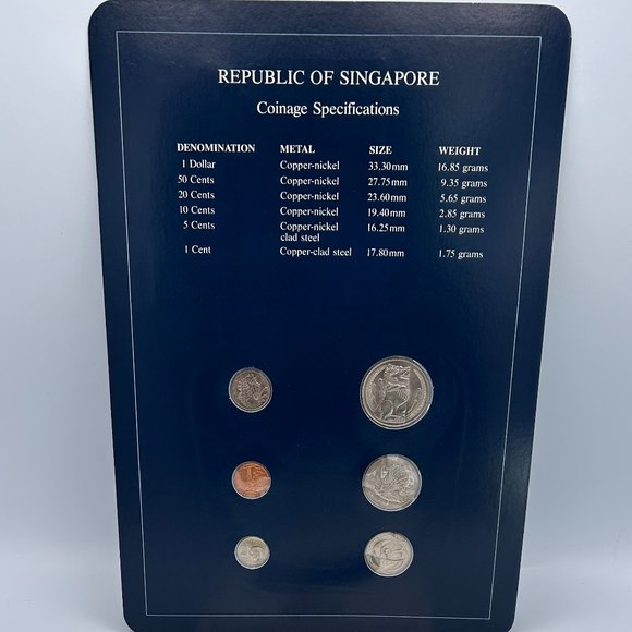 Franklin Mint Coin Sets of All Nations Collectible Republic of Singapore VTG - Picture 6 of 11